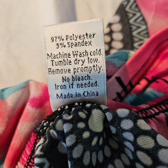 WinWin Tunic Boho Blouse Size XLarge 3/4 Lace Multi-Color Hippie Women's - Picture 6 of 7